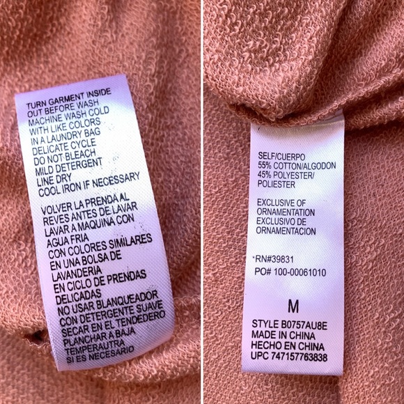 Democracy Drawstring Sleeve Embroidered Sweater - Picture 8 of 8